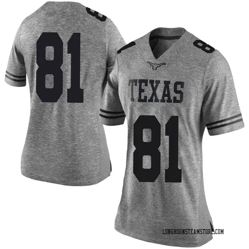 Women's Nike Juan Davis Texas Longhorns Limited Gray Women Football College Jersey