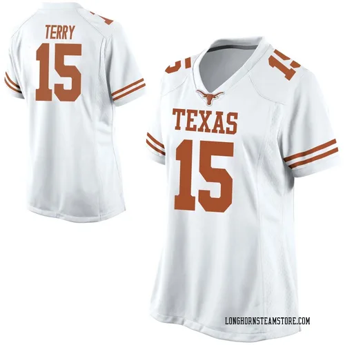 Women's Nike Justus Terry Texas Longhorns Game White Football College Jersey