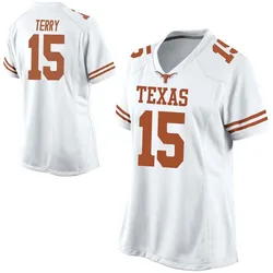 Women's Nike Justus Terry Texas Longhorns Game White Football College Jersey