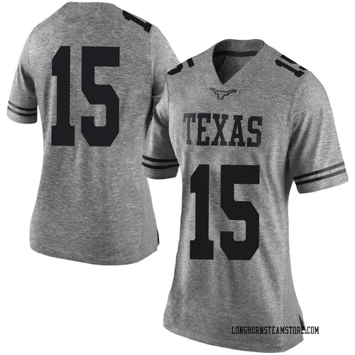 Women's Nike Justus Terry Texas Longhorns Limited Gray Women Football College Jersey