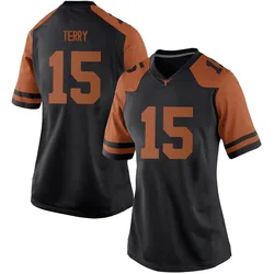 Women's Nike Justus Terry Texas Longhorns Replica Black Women Football College Jersey