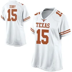 Women's Nike Justus Terry Texas Longhorns Replica White Football College Jersey