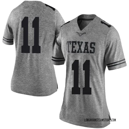 Women's Nike Kade Phillips Texas Longhorns Limited Gray Women Football College Jersey