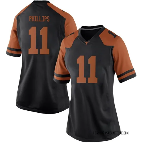 Women's Nike Kade Phillips Texas Longhorns Replica Black Women Football College Jersey