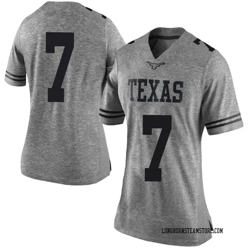Women's Nike Kaliq Lockett Texas Longhorns Limited Gray Women Football College Jersey