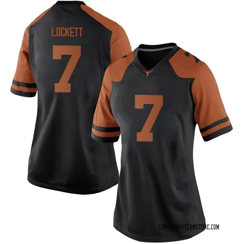 Women's Nike Kaliq Lockett Texas Longhorns Replica Black Women Football College Jersey