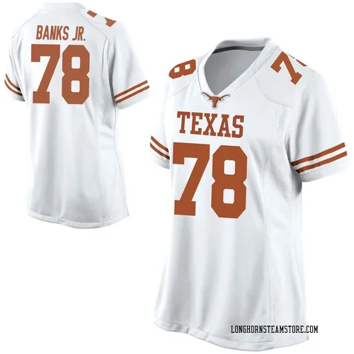 Women's Nike Kelvin Banks Jr. Texas Longhorns Replica White Football College Jersey