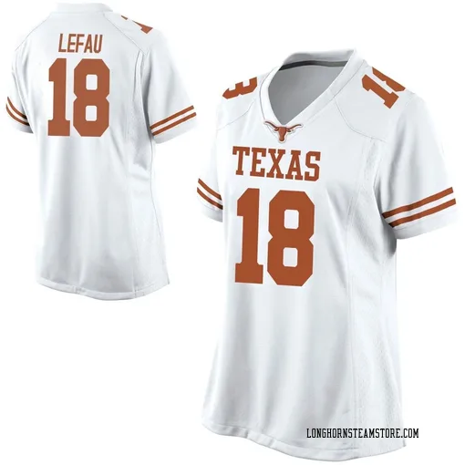 Women's Nike Liona Lefau Texas Longhorns Game White Football College Jersey