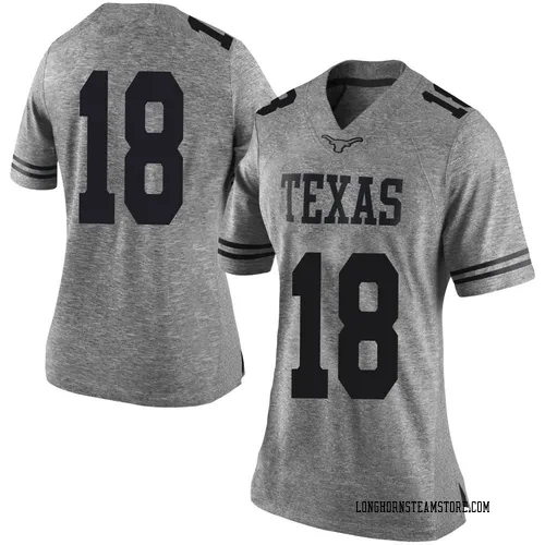 Women's Nike Liona Lefau Texas Longhorns Limited Gray Women Football College Jersey