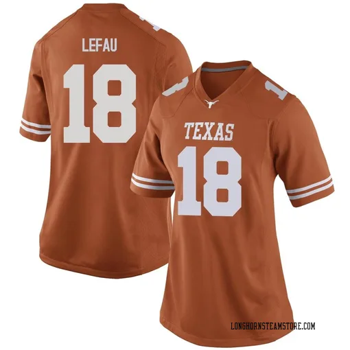 Women's Nike Liona Lefau Texas Longhorns Replica Orange Women Football College Jersey