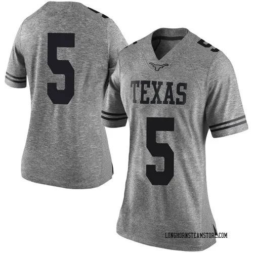 Women's Nike Malik Muhammad Texas Longhorns Limited Gray Women Football College Jersey