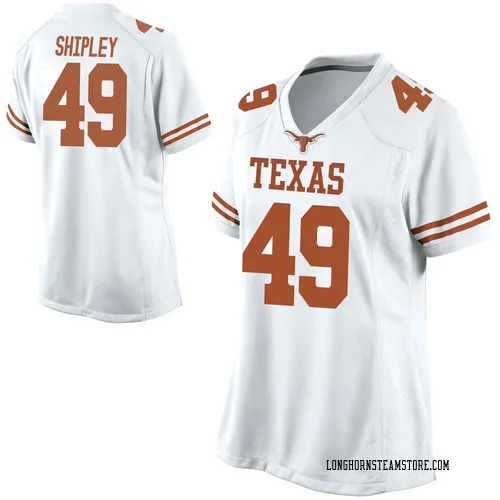Women's Nike Mason Shipley Texas Longhorns Game White Football College Jersey