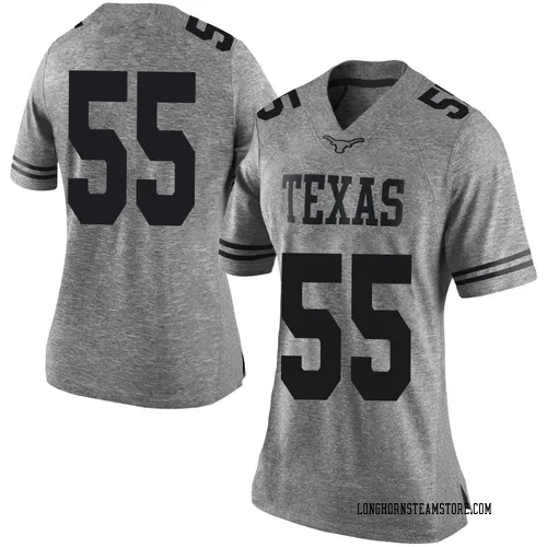 Women's Nike Melvin Hills III Texas Longhorns Limited Gray Women Football College Jersey