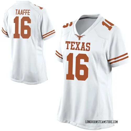 Women's Nike Michael Taaffe Texas Longhorns Game White Football College Jersey
