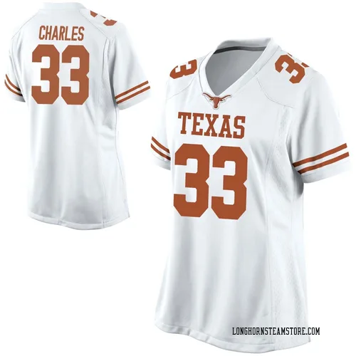 Women's Nike Myron Charles Texas Longhorns Replica White Football College Jersey