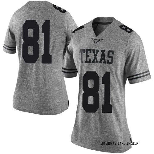 Women's Nike Nick Townsend Texas Longhorns Limited Gray Women Football College Jersey