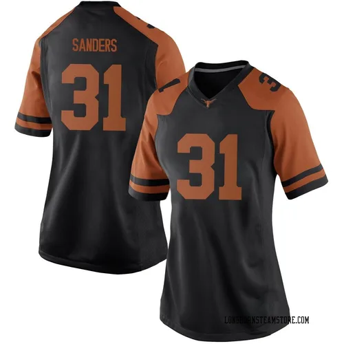 Women's Nike Nik Sanders Texas Longhorns Replica Black Women Football College Jersey