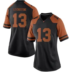 Women's Nike Parker Livingstone Texas Longhorns Game Black Women Football College Jersey