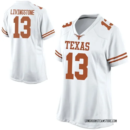 Women's Nike Parker Livingstone Texas Longhorns Game White Football College Jersey