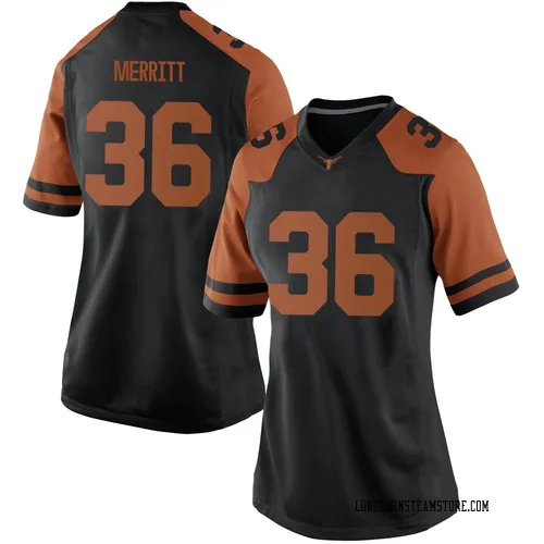 Women's Nike Quinn Merritt Texas Longhorns Game Black Women Football College Jersey