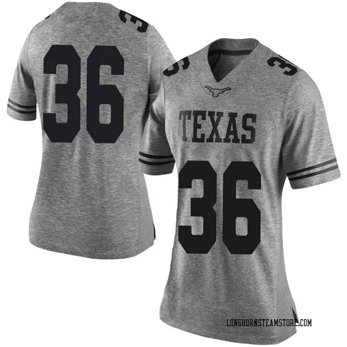 Women's Nike Quinn Merritt Texas Longhorns Limited Gray Women Football College Jersey