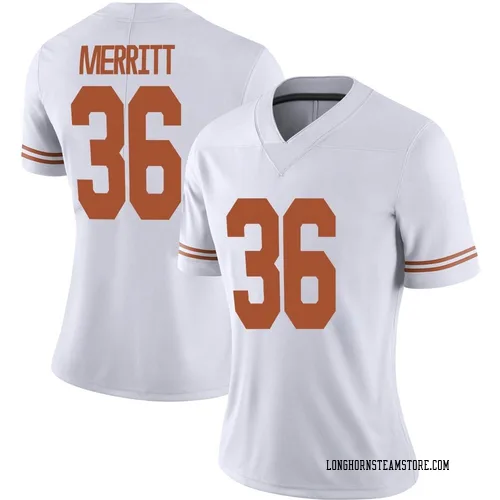 Women's Nike Quinn Merritt Texas Longhorns Limited White Alternate Football Jersey