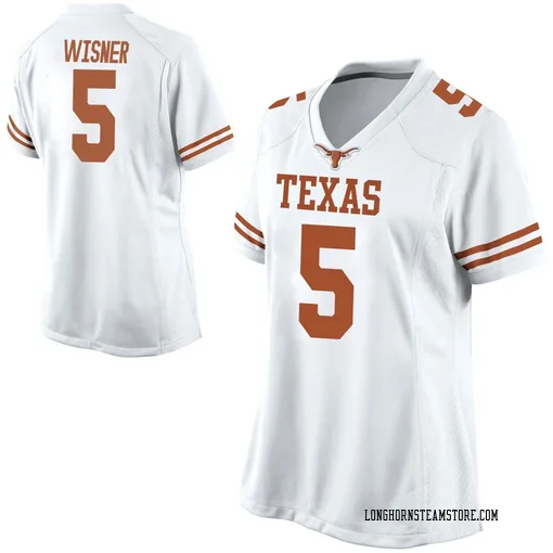 Women's Nike Quintrevion Wisner Texas Longhorns Game White Football College Jersey