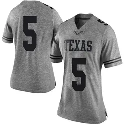 Women's Nike Quintrevion Wisner Texas Longhorns Limited Gray Women Football College Jersey