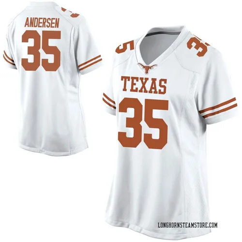 Women's Nike Rett Andersen Texas Longhorns Game White Football College Jersey