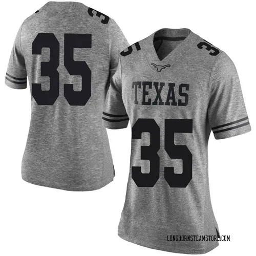 Women's Nike Rett Andersen Texas Longhorns Limited Gray Women Football College Jersey