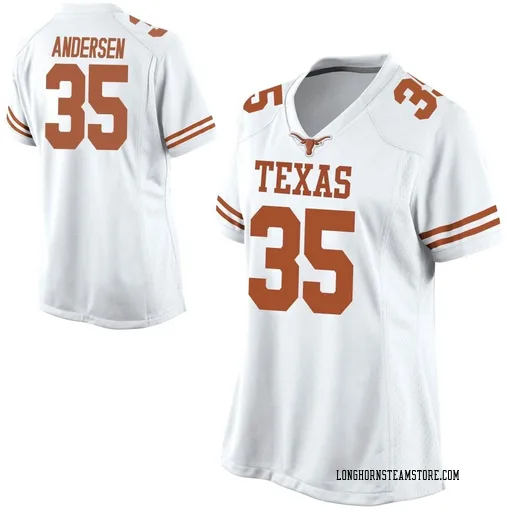Women's Nike Rett Andersen Texas Longhorns Replica White Football College Jersey