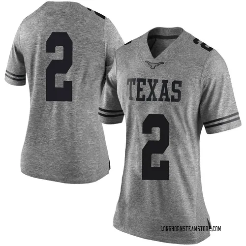 Women's Nike Roschon Johnson Texas Longhorns Limited Gray Women Football College Jersey
