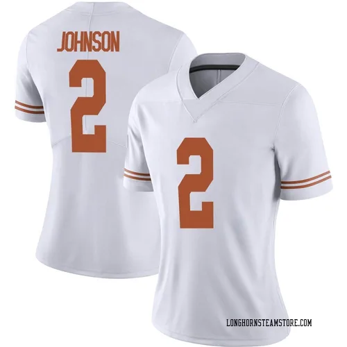 Women's Nike Roschon Johnson Texas Longhorns Limited White Alternate Football Jersey