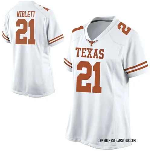 Women's Nike Ryan Niblett Texas Longhorns Game White Football College Jersey