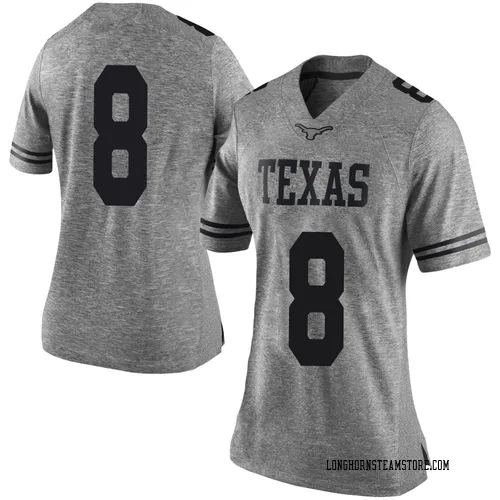 Women's Nike Trey Moore Texas Longhorns Limited Gray Women Football College Jersey