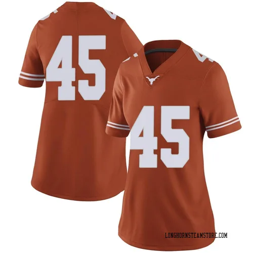 Women's Nike Vernon Broughton Texas Longhorns Limited Orange Women Football College Jersey