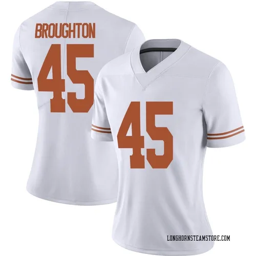 Women's Nike Vernon Broughton Texas Longhorns Limited White Alternate Football Jersey