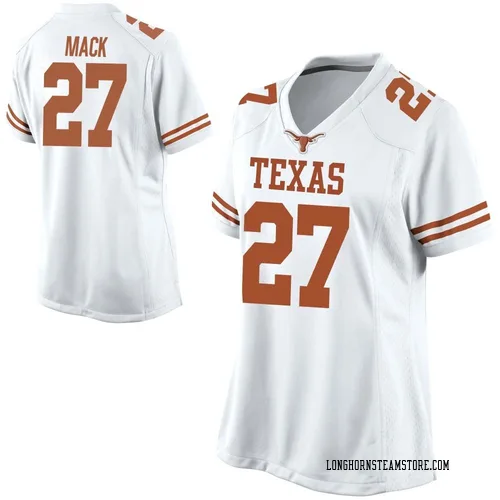 Women's Nike Wardell Mack Texas Longhorns Game White Football College Jersey