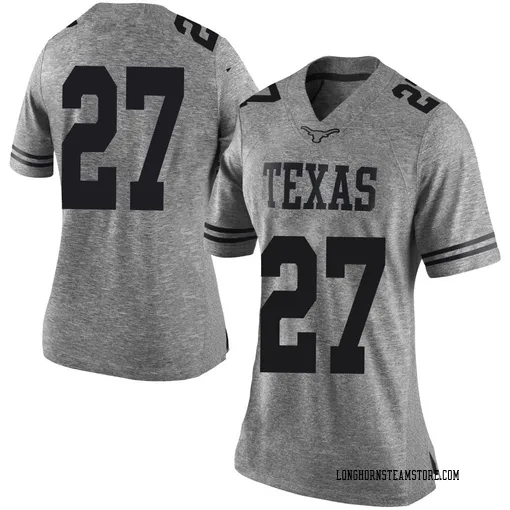 Women's Nike Wardell Mack Texas Longhorns Limited Gray Women Football College Jersey