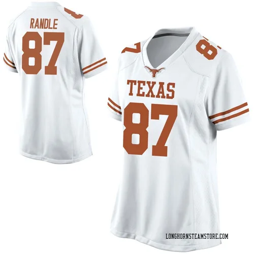 Women's Nike Will Randle Texas Longhorns Game White Football College Jersey