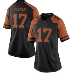Women's Nike Xavier Filsaime Texas Longhorns Game Black Women Football College Jersey