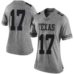 Women's Nike Xavier Filsaime Texas Longhorns Limited Gray Women Football College Jersey