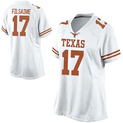 Women's Nike Xavier Filsaime Texas Longhorns Replica White Football College Jersey