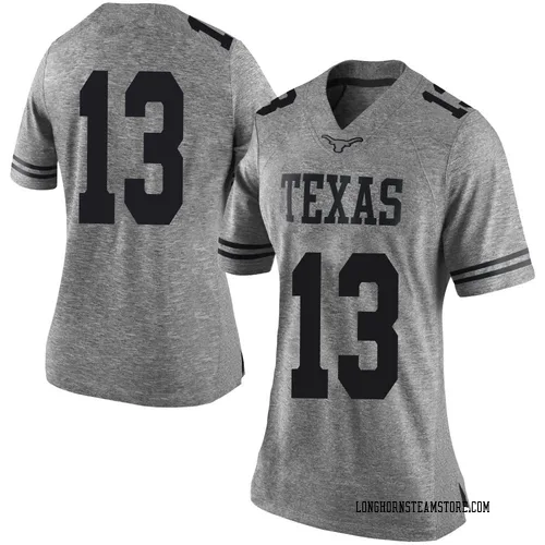 Women's Nike Zelus Hicks Texas Longhorns Limited Gray Women Football College Jersey