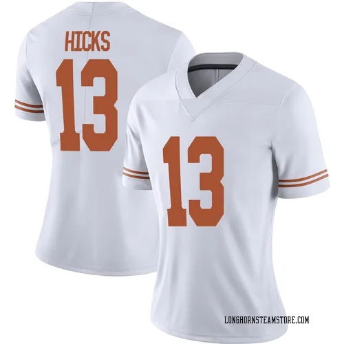 Women's Nike Zelus Hicks Texas Longhorns Limited White Alternate Football Jersey