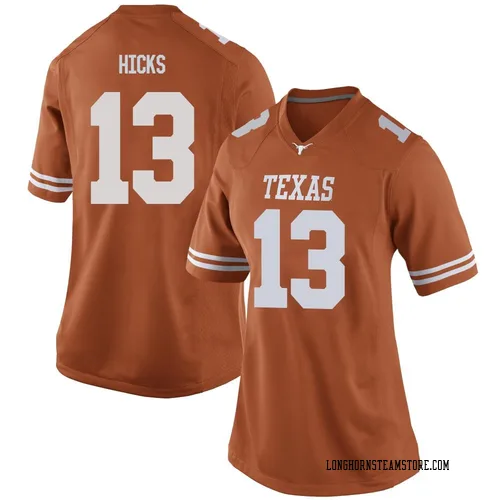 Women's Nike Zelus Hicks Texas Longhorns Replica Orange Women Football College Jersey