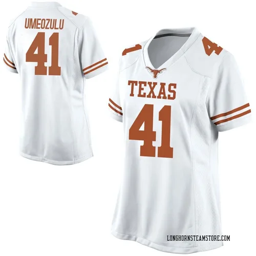 Women's Nike Ziky Umeozulu Texas Longhorns Game White Football College Jersey