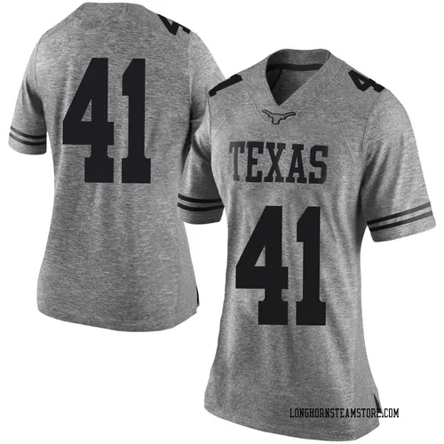 Women's Nike Ziky Umeozulu Texas Longhorns Limited Gray Women Football College Jersey