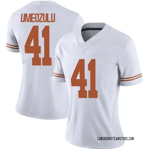 Women's Nike Ziky Umeozulu Texas Longhorns Limited White Alternate Football Jersey