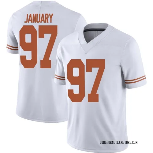 Youth Nike Alex January Texas Longhorns Limited White Alternate Football Jersey